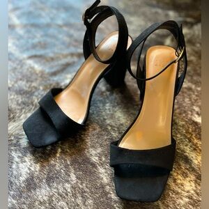 A new day Sal Black Matte Heels, Size 10